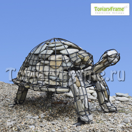 Фигура из камней-габион «Черепаха». Высота 80 см. Вес ~200 кг. 2015г.