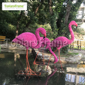 Топиари (фигуры из газона) «Фламинго» . Пансионат Виктория, 2018г.