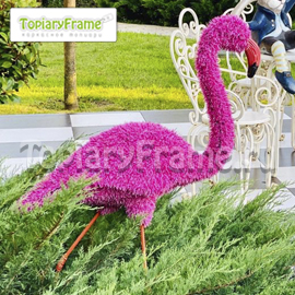 Топиари из розового газона «Фламинго», h-150 см. Для отеля Alean Family Resort & SPA Doville 5* в Анапе.